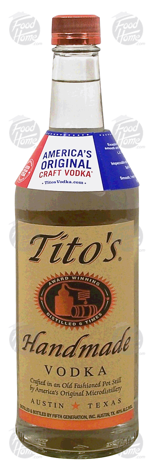 Tito's Handmade vodka, 40% alc. by vol. Full-Size Picture